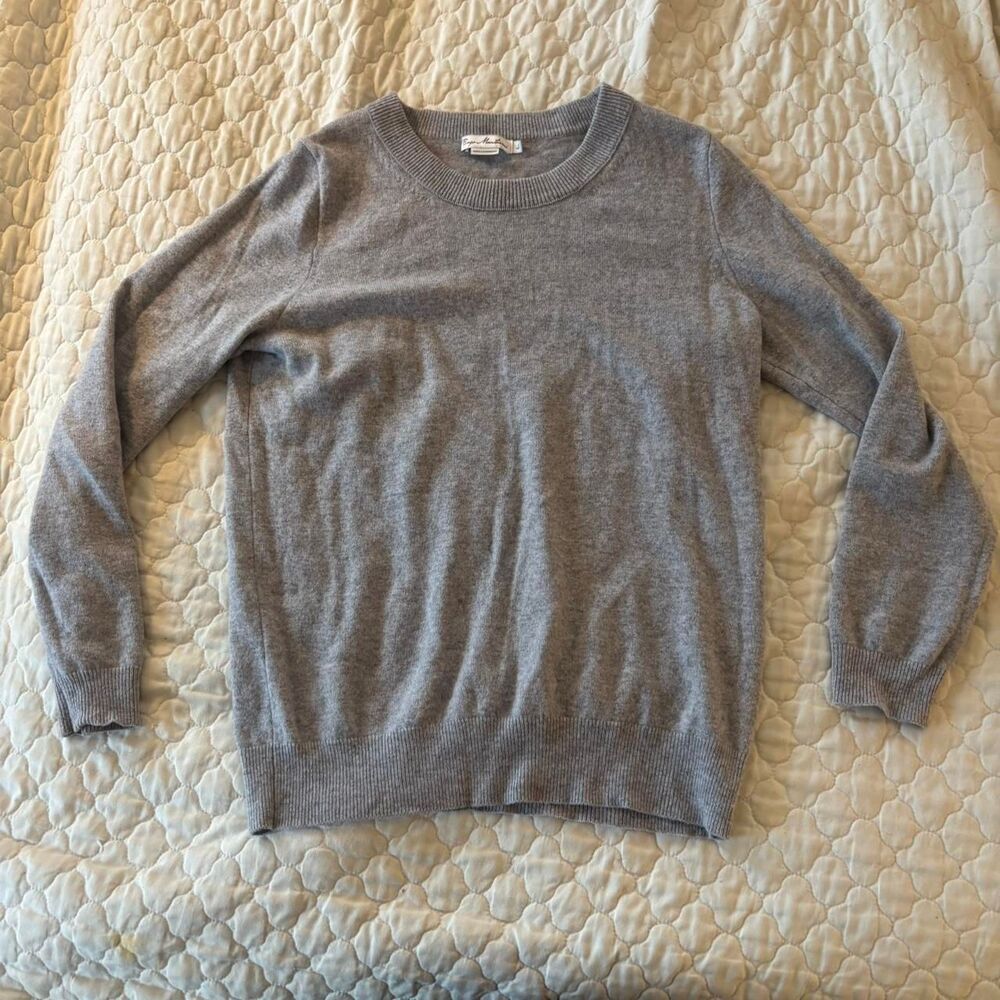 Enzo Mantovani Women’s Grey Cashmere Sweater Size L